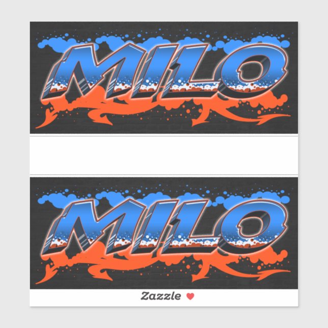 Milo Vorname Name Graffiti Aufkleber Sticker (Blatt)