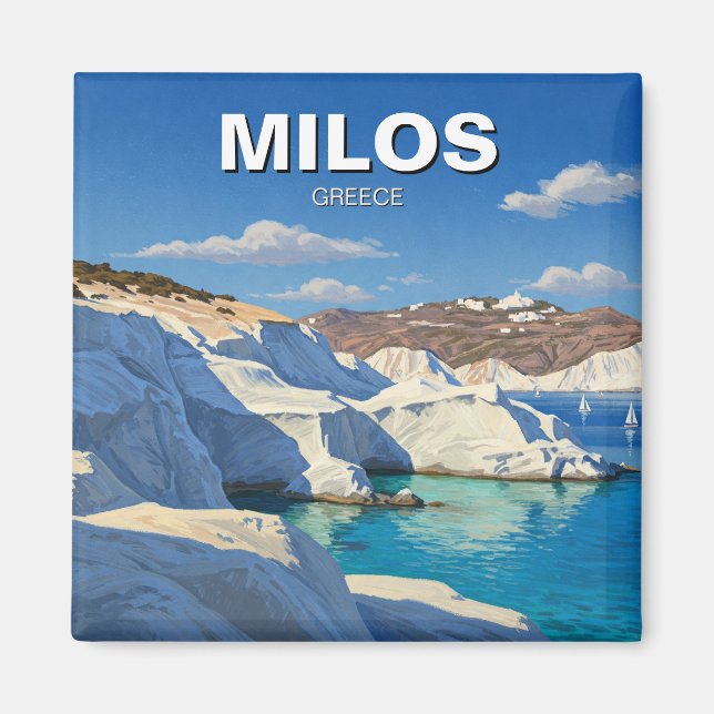 Milos Greece Travel Magnet (Vorne)