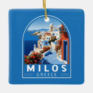 Milos Griechenland Reise Kunst Vintage Keramikornament