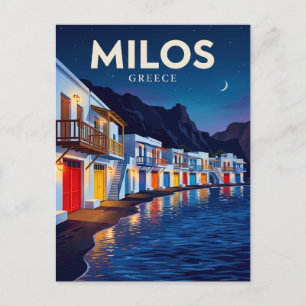 Milos Klima bei Nacht Griechenland Postkarte