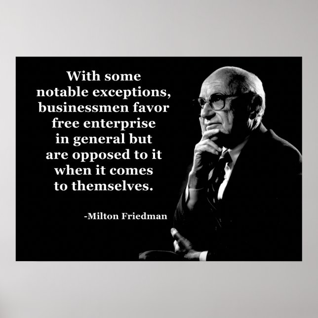 Milton Friedman Crony Capitalism Poster (Vorne)