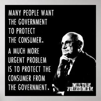 Milton Friedman Freier Marktkapitalismus Libertari Poster