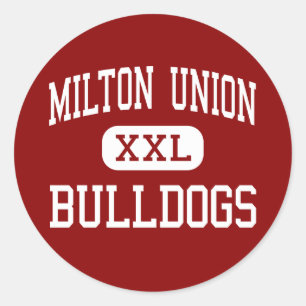 Milton Gewerkschaft - Bulldogs - High - West Milto Runder Aufkleber