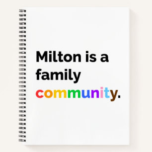 Milton ist ein PRIDE LGBTQ+ Notebook für eine Fami Notizbuch