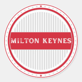 Milton Keynes City Pride Emblem – English Identity Runder Aufkleber