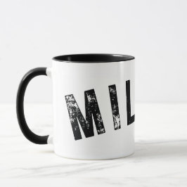 Milton MA Giant Rustic Print Mug
