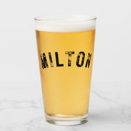 Milton MA Rustic Print Boire Tumbler Verre