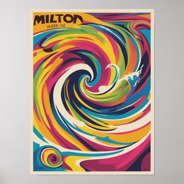 Milton ouragan 9 octobre 2024 poster en Floride (Devant)