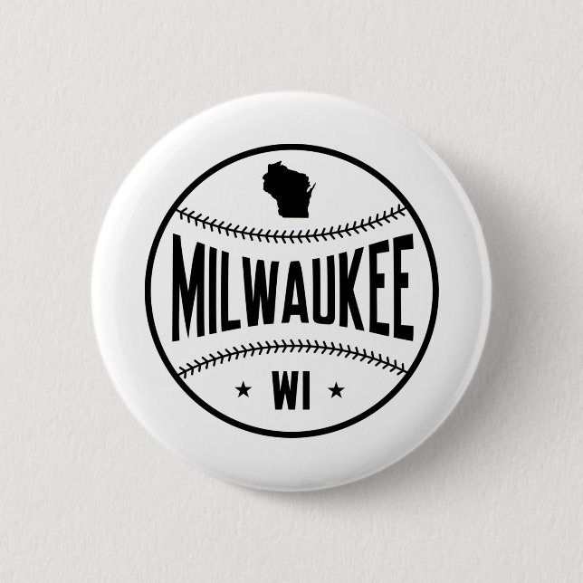 Milwaukee Baseball Button (Vorderseite)