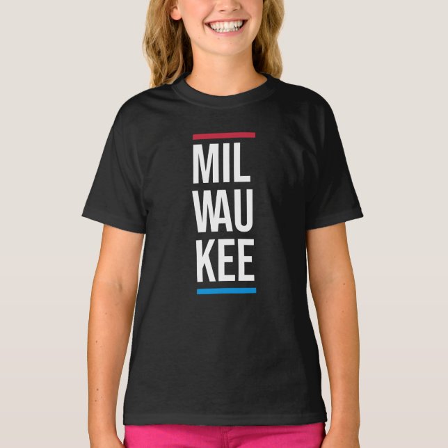 Milwaukee Bold City Typography T-Shirt (Vorderseite)