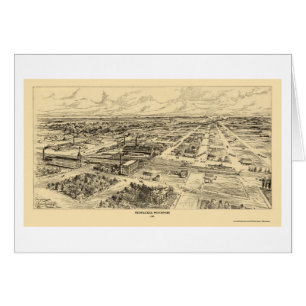 Milwaukee, carte panoramique de WI - 1906