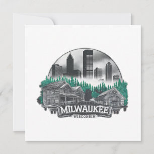 Milwaukee City Wisconsin USA Einladung