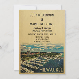 Milwaukee Faire-part de mariage Vintage Wisconsin