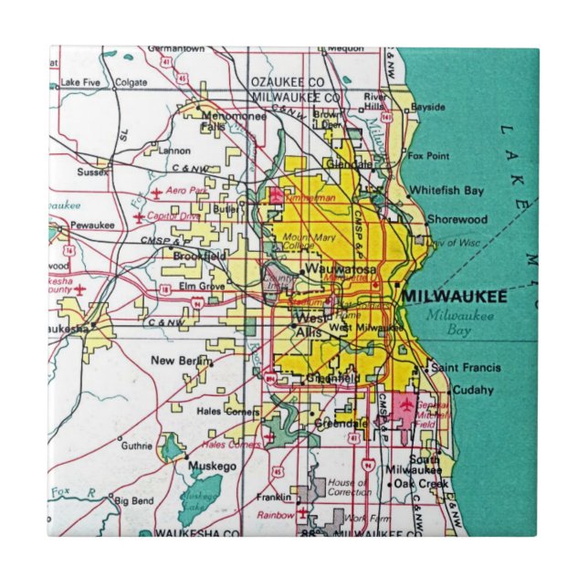 Milwaukee-Fliese Fliese (Vorderseite)