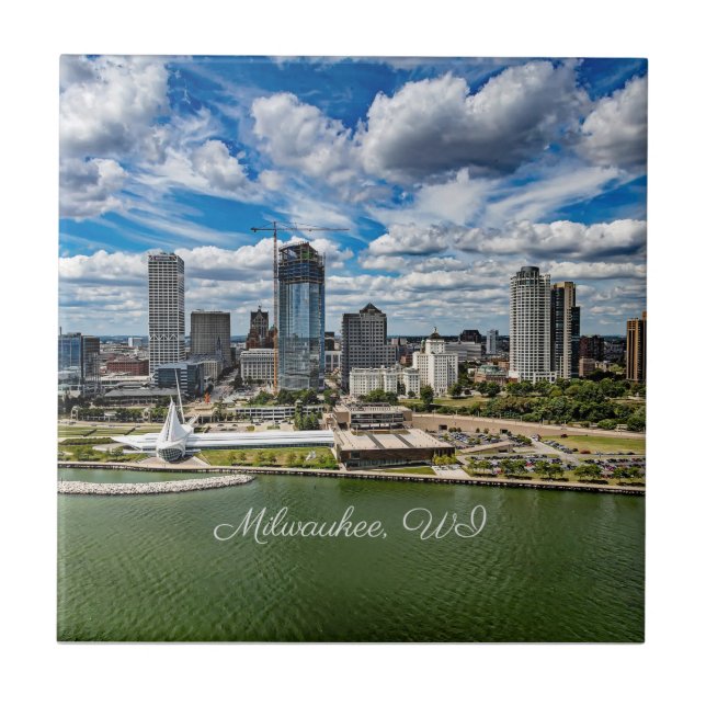 Milwaukee, Foto von Wisconsin City, Fliese (Vorderseite)