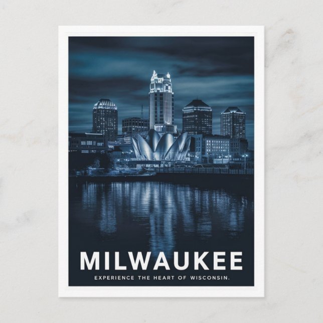 Milwaukee Harbour, Wisconsin Postkarte (Vorderseite)