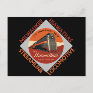 Milwaukee Hiawatha Eisenbahn Postkarte