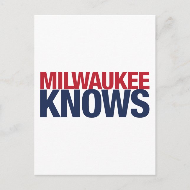 Milwaukee Knows Postkarte (Vorderseite)
