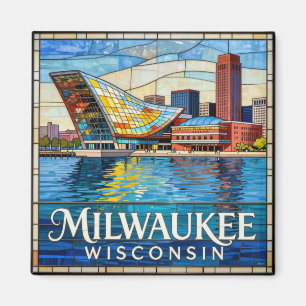 Milwaukee Lake Michigan-Stadtlandschaft 🌊 Magnet