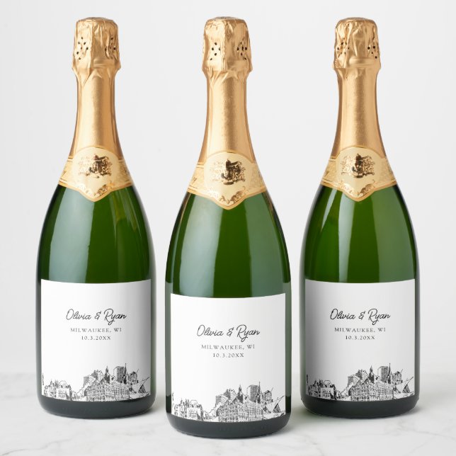 Milwaukee Mariage Champagne Étiquette (Bouteilles)