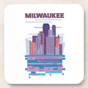 Milwaukee Reiseposter Getränkeuntersetzer