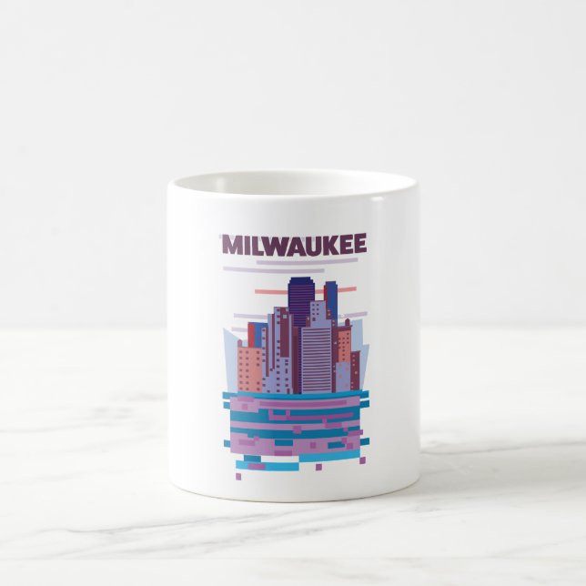 Milwaukee Reiseposter Kaffeetasse (Mittel)