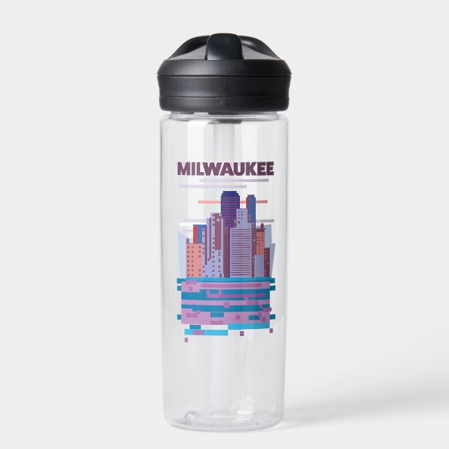Milwaukee Reiseposter Trinkflasche (Vorderseite)