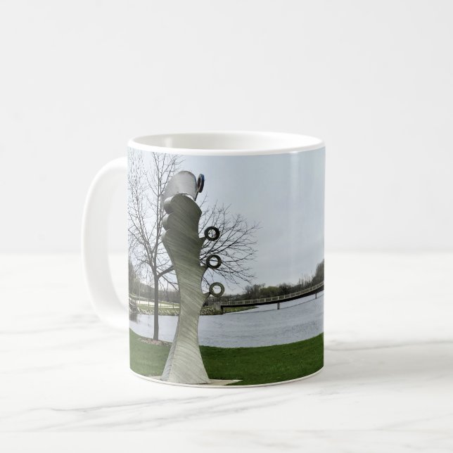Milwaukee River, West Bend, Wisconsin Kaffeetasse (Vorderseite Links)