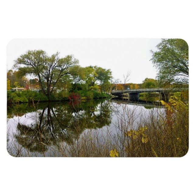 Milwaukee River, West Bend, Wisconsin Magnet (Horizontal)