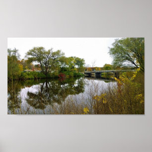 Milwaukee River, West Bend, Wisconsin Poster