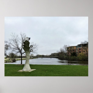 Milwaukee River, West Bend, Wisconsin Poster