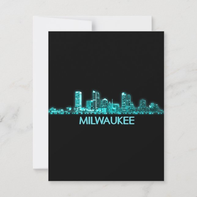 Milwaukee-Skyline Dankeskarte (Vorderseite)