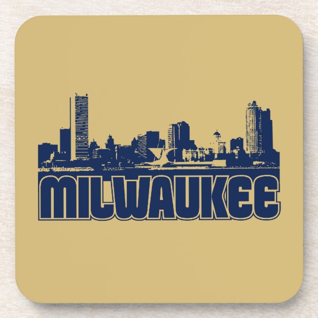 Milwaukee-Skyline Getränkeuntersetzer (Vorderseite)