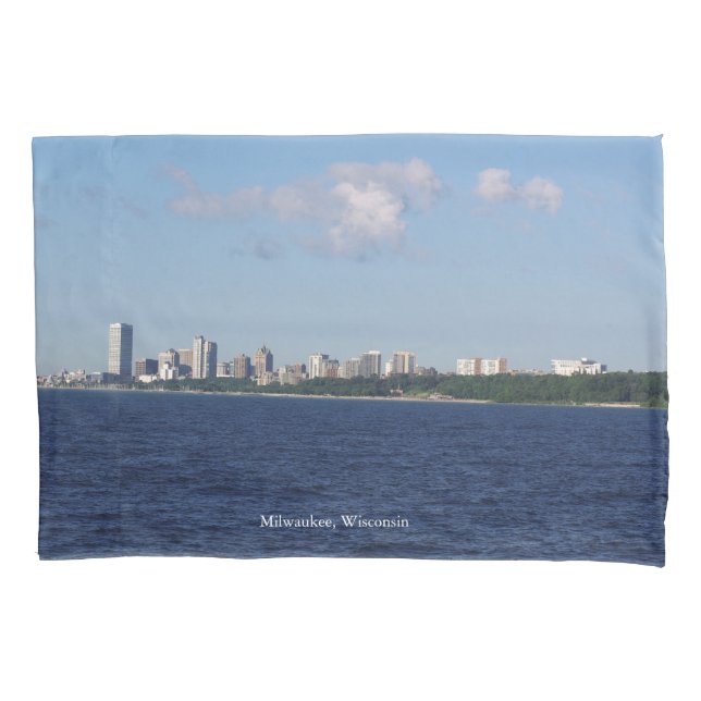 Milwaukee Skyline Kissenfall Kissenbezug (Vorderseite)