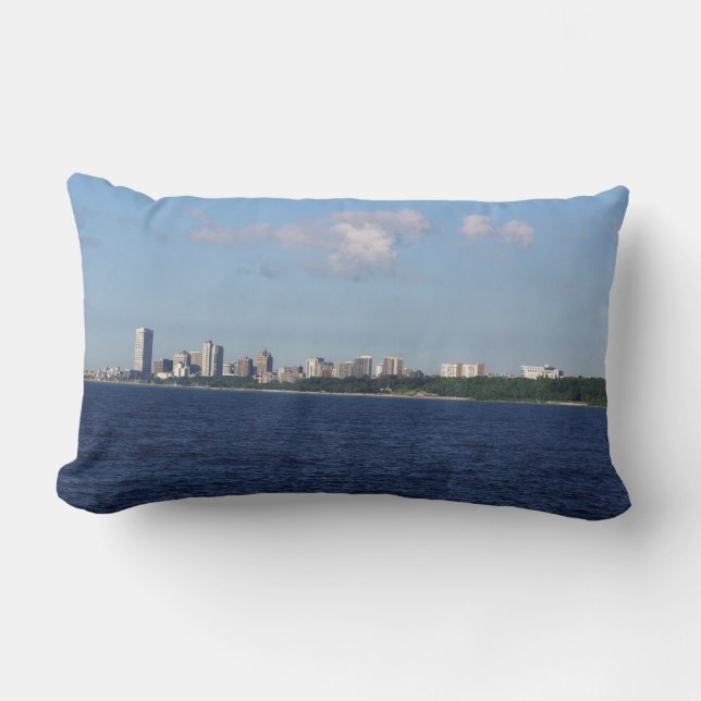 Milwaukee Skyline Lumbalkissen Lendenkissen (Vorderseite)