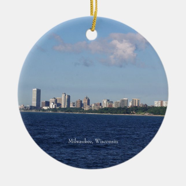 Milwaukee Skyline-Ornament Keramik Ornament (Vorne)