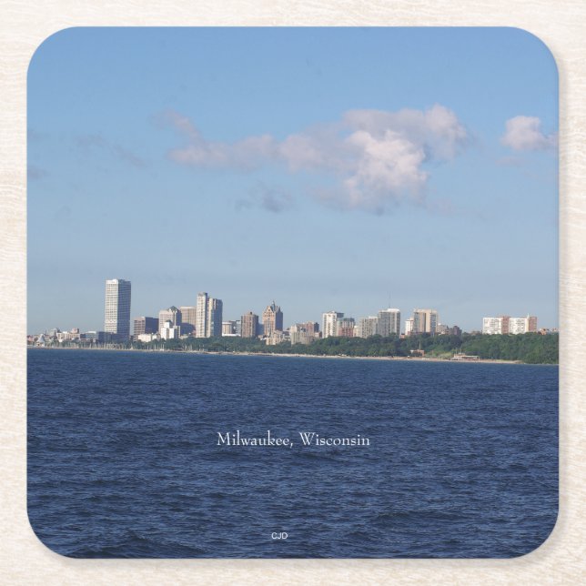 Milwaukee Skyline Paper Untersetzer (Vorderseite)