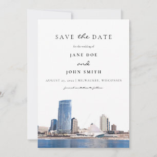 Milwaukee Skyline plat Enregistrer la carte Date