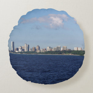 Milwaukee Skyline Rundkissen Rundes Kissen