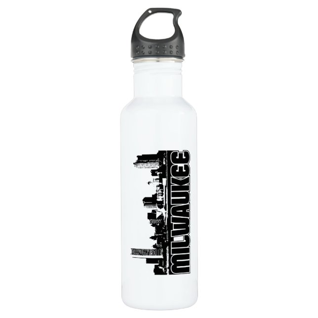 Milwaukee-Skyline Trinkflasche (Vorderseite)
