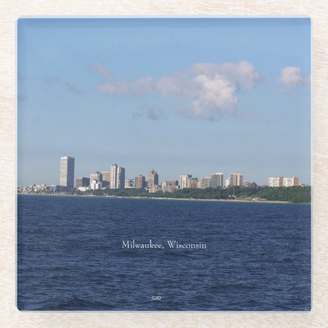 Milwaukee Skyline Untersetzer (Vorderseite)
