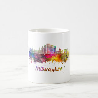 Milwaukee V2 skyline im Watercolor Kaffeetasse