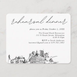 Milwaukee Wedding Elegante Probe Dinner Begleitkarte