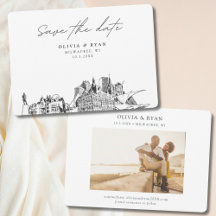 Milwaukee Wedding Modern Save the Date