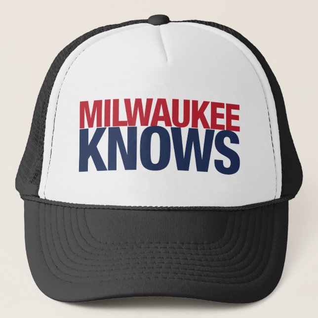 Milwaukee weiß truckerkappe (Vorderseite)