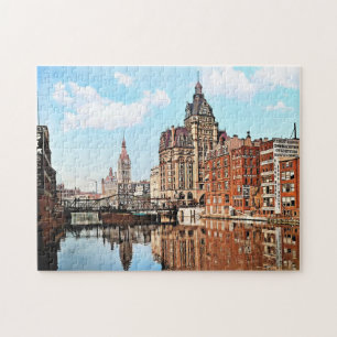 Milwaukee WI - Fluss von der Sycamore St, Milwauke