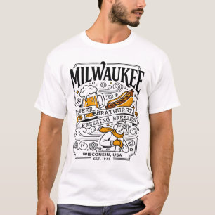 Milwaukee Wisconsin Bier Bratwurst Und Kaltwetter T-Shirt