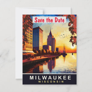 Milwaukee, Wisconsin, Carte postale de voyage, 