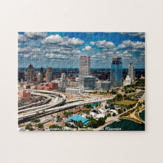 Milwaukee Wisconsin.Christmas Greetings Jigsaw Puz