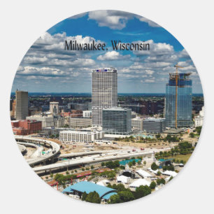 Milwaukee, Wisconsin City Runder Aufkleber